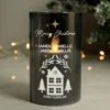 Personalised Christmas Smoked Glass LED Candle