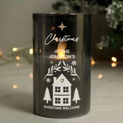 Personalised Christmas Smoked Glass LED Candle 7 Personalised Christmas Smoked Glass LED Candle -Xmas Decor Shop p1007d46 2