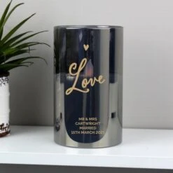 Personalised Love Smoked Glass LED Candle 6 Personalised Love Smoked Glass LED Candle -Xmas Decor Shop p1007d49 2