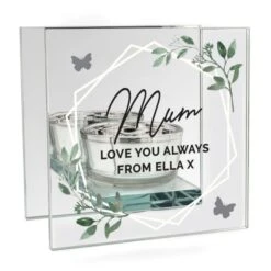 Personalised Botanical Mirrored Glass Tea Light Candle Holder -Xmas Decor Shop p1007d85 4