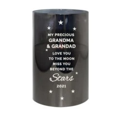 Personalised Miss You Beyond The Stars Smoked Glass LED Candle 9 Personalised Miss You Beyond The Stars Smoked Glass LED Candle -Xmas Decor Shop p1007d92 4