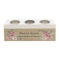 Personalised Floral Watercolour Triple Tealight Box 9 Personalised Floral Watercolour Triple Tealight Box -Xmas Decor Shop p1011f39 4