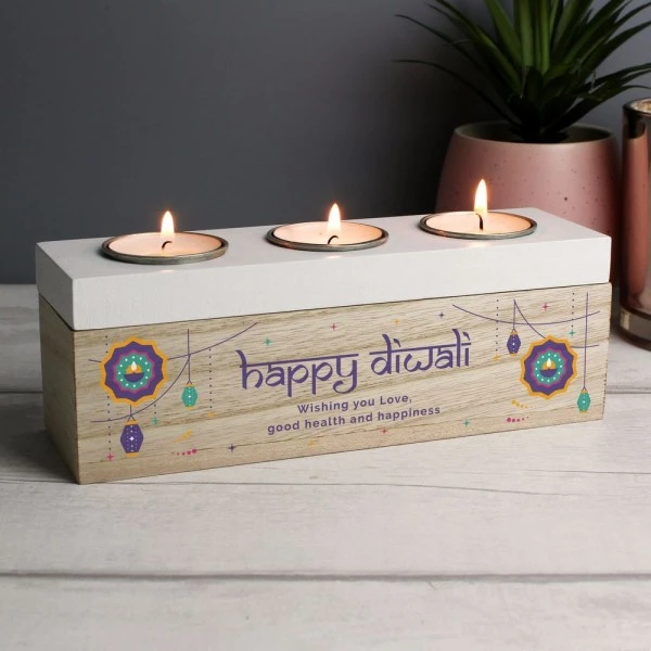 Personalised Diwali Triple Tealight Box 3 Personalised Diwali Triple Tealight Box - Image 3