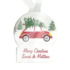 Personalised Driving Home For Christmas Acrylic Snow Globe Decoration 9 Personalised Driving Home For Christmas Acrylic Snow Globe Decoration -Xmas Decor Shop p1013a12 4