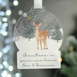 Personalised A Winter's Night Acrylic Snowglobe Decoration -Xmas Decor Shop p1013a15 5