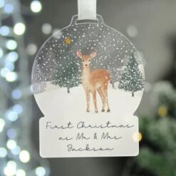 Personalised A Winter's Night Acrylic Snowglobe Decoration -Xmas Decor Shop p1013a15 6