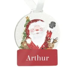 Personalised Santa Acrylic Snowglobe Decoration 9 Personalised Santa Acrylic Snowglobe Decoration -Xmas Decor Shop p1013a17 4