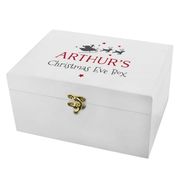 Personalised Christmas Eve White Wooden Box 2 Personalised Christmas Eve White Wooden Box - Image 2