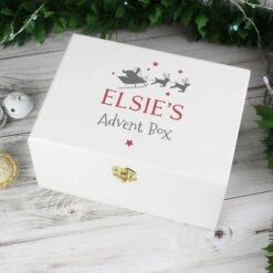 Personalised Christmas Eve White Wooden Box 6 Personalised Christmas Eve White Wooden Box -Xmas Decor Shop p1014b63 2